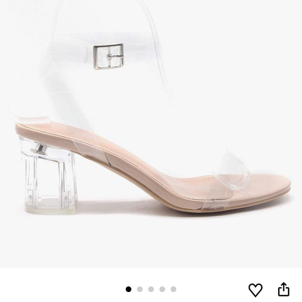 Cape Robbin Transparent Block Heel Sandals